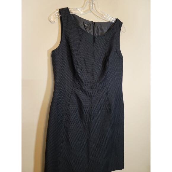 Talbots Women's Textured Sheath A Line Mini Dress Silk Blend Black Size 10 P - Picture 2 of 7